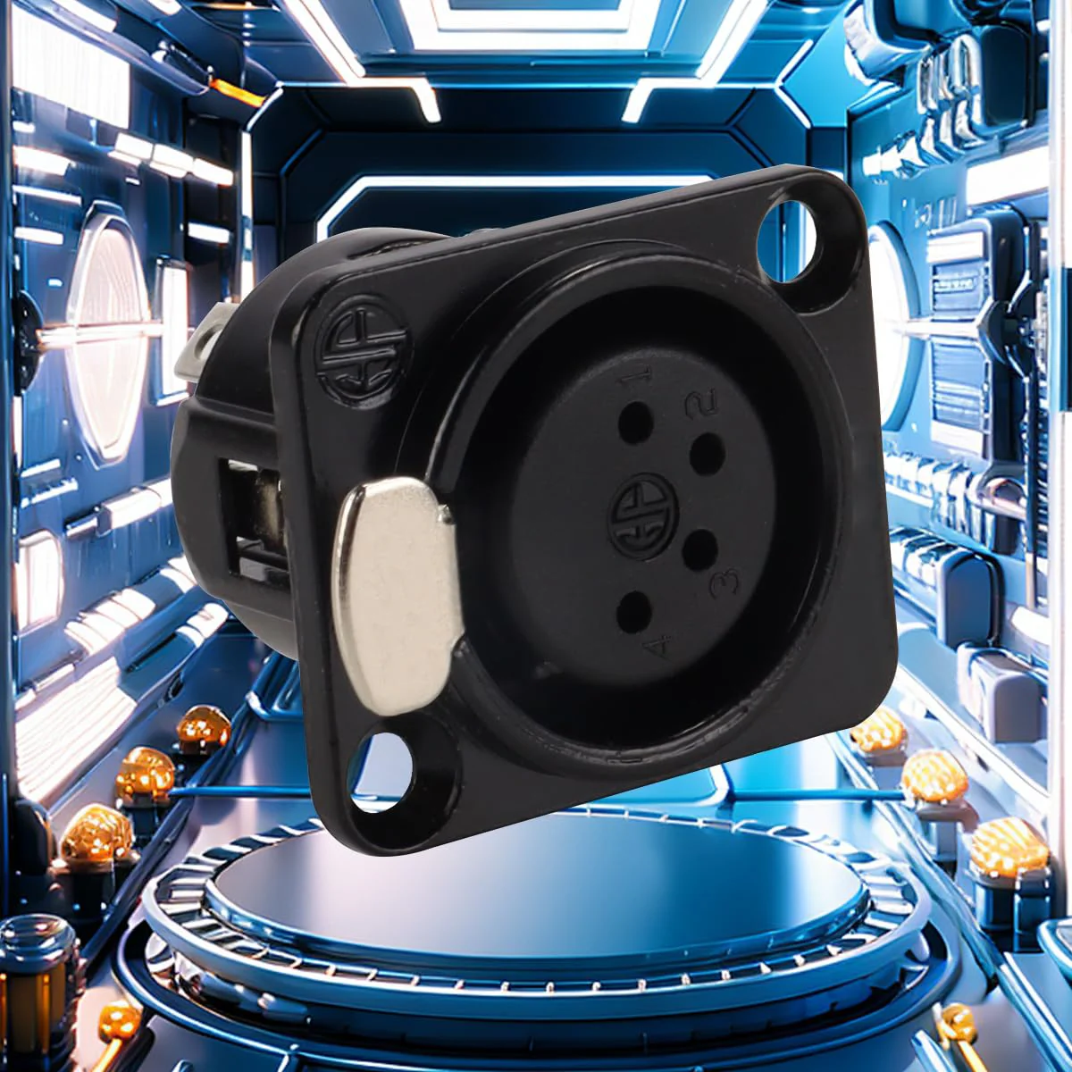Enwye 4 XLR 4 Pin Female Panel Mount Sockets Suitable for Recording Studios, Mixers, Sound Systems etc - Image 6