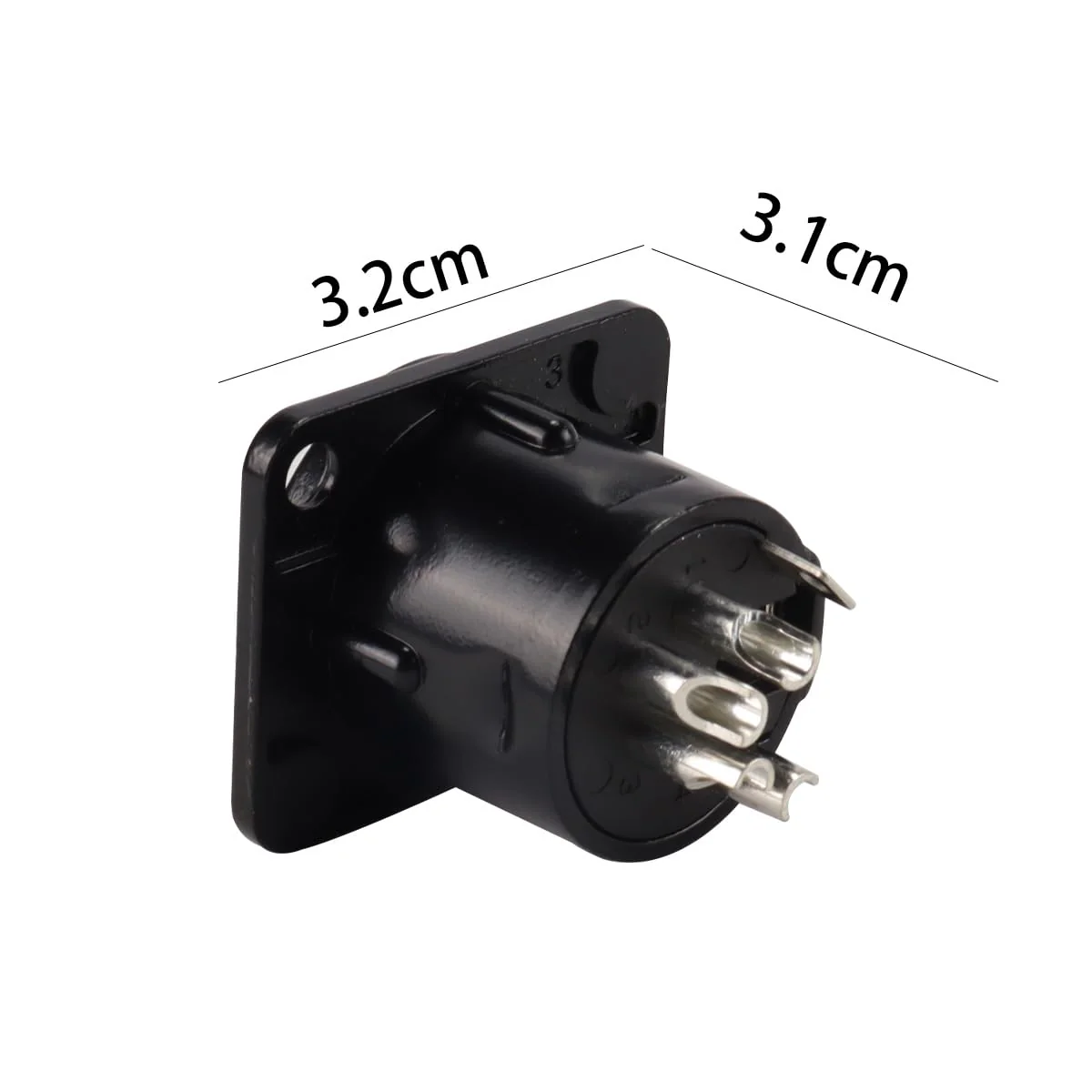Enwye 4 XLR 4 Pin Female Panel Mount Sockets Suitable for Recording Studios, Mixers, Sound Systems etc - Image 7