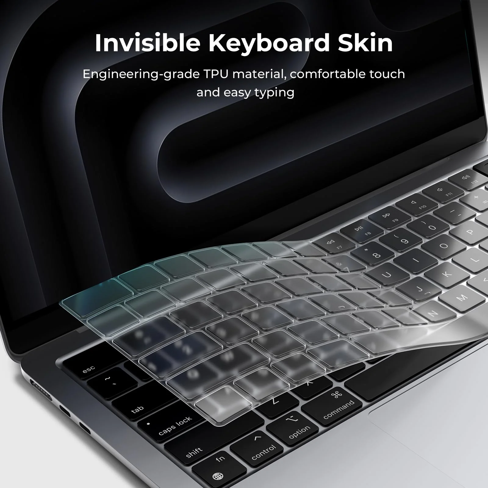 EooCoo Premium Keyboard Cover Skin Ultra Thin Protector Compatible with 2025-2021 MacBook Pro 14" 16" M4 M3 M2 M1 Pro Max Chip, MacBook Air 15" 13.6" M3 M2 Chip, Clear - Image 2