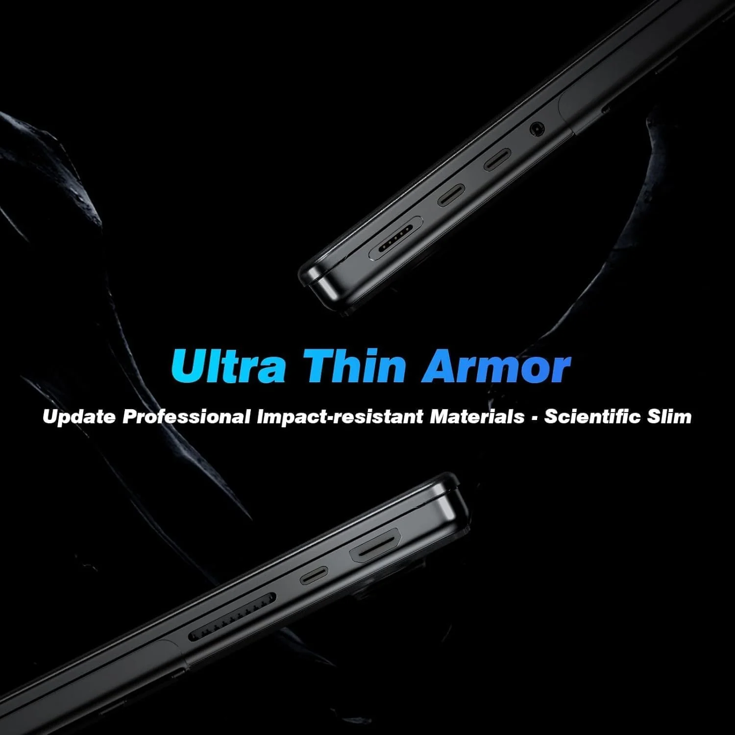 EooCoo [Ultra Thin Armor] Case Compatible for MacBook Pro 16 inch 2024-2021 M3 M2 M1 A2991 A2780 A2485, [100% Match Space Black] [Anti-Fingerprint] Hard Shell&Keyboard Skin, Space Black Clear - Image 7