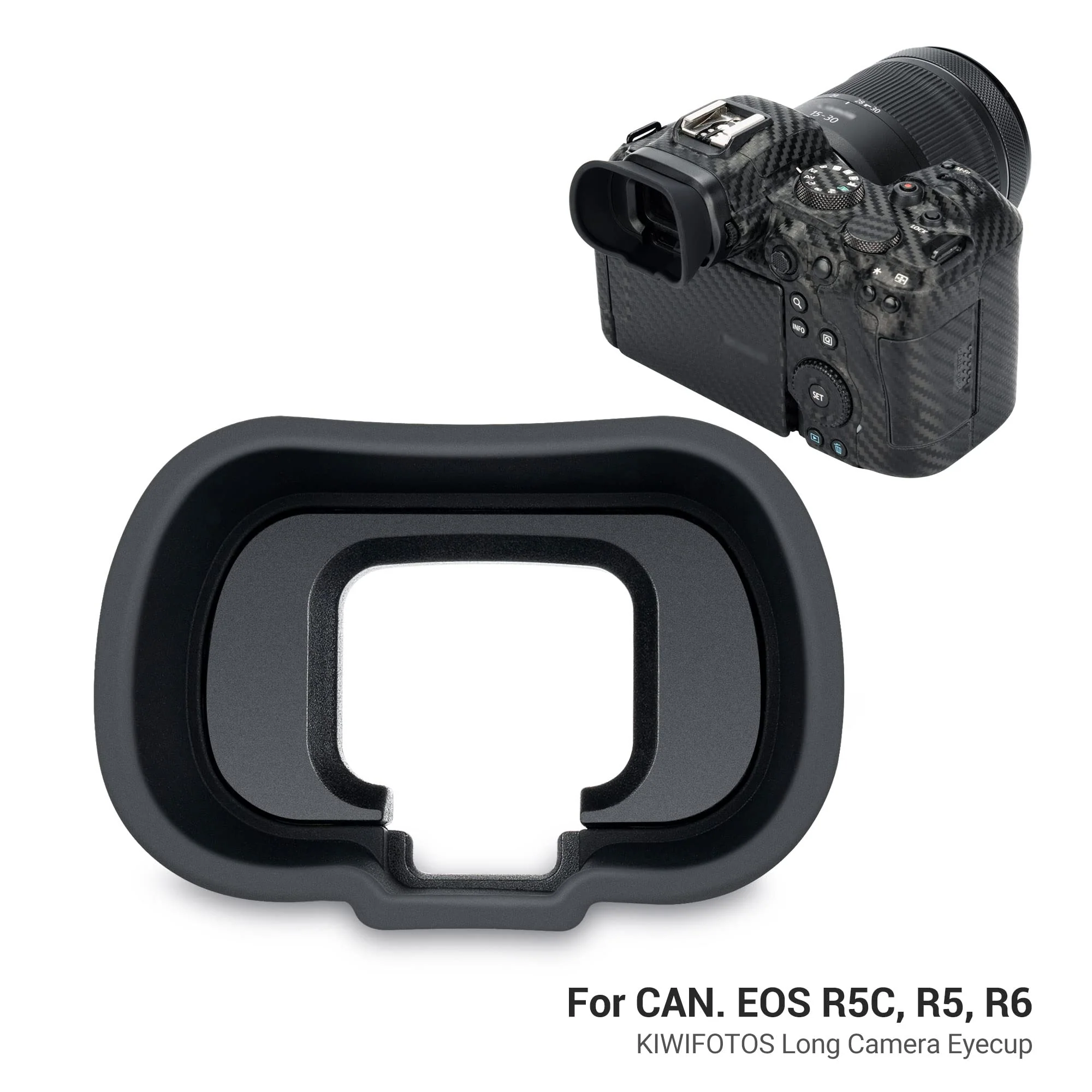EOS R6 Mark II R6 R5 R5C Eyecup Eyepiece，Soft Silicon Extended Camera Eye Cup Viewfinder Special Designed for Canon EOS R6 Mark II R6 R5 R5C R5 C Full-Frame Mirrorless Camera for Canon EOS R6 Mark II, R6, R5, R5C - Image 6
