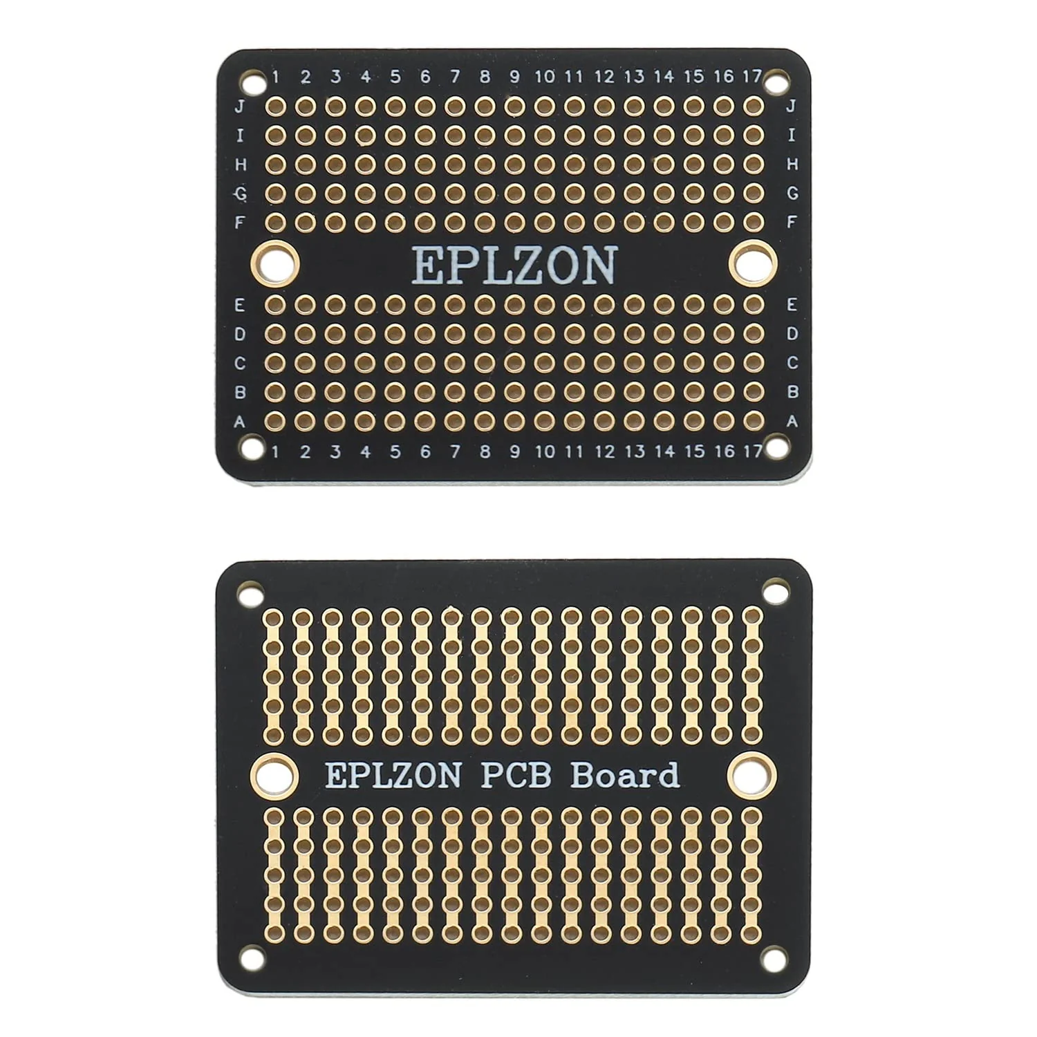 EPLZON Prototype Board Solderable Breadboard Double-Sided PCB Circuit Board for Welding Arduino, DIY Electronic Items (5 Pieces + 2 Pieces, Black) - Image 3