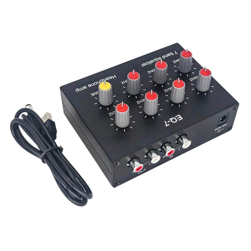 EQ-7 Audio Signal Headset Amplifier 7-Band EQ Equalizer 2 Channel Digital Sound Equalizer - Image 2