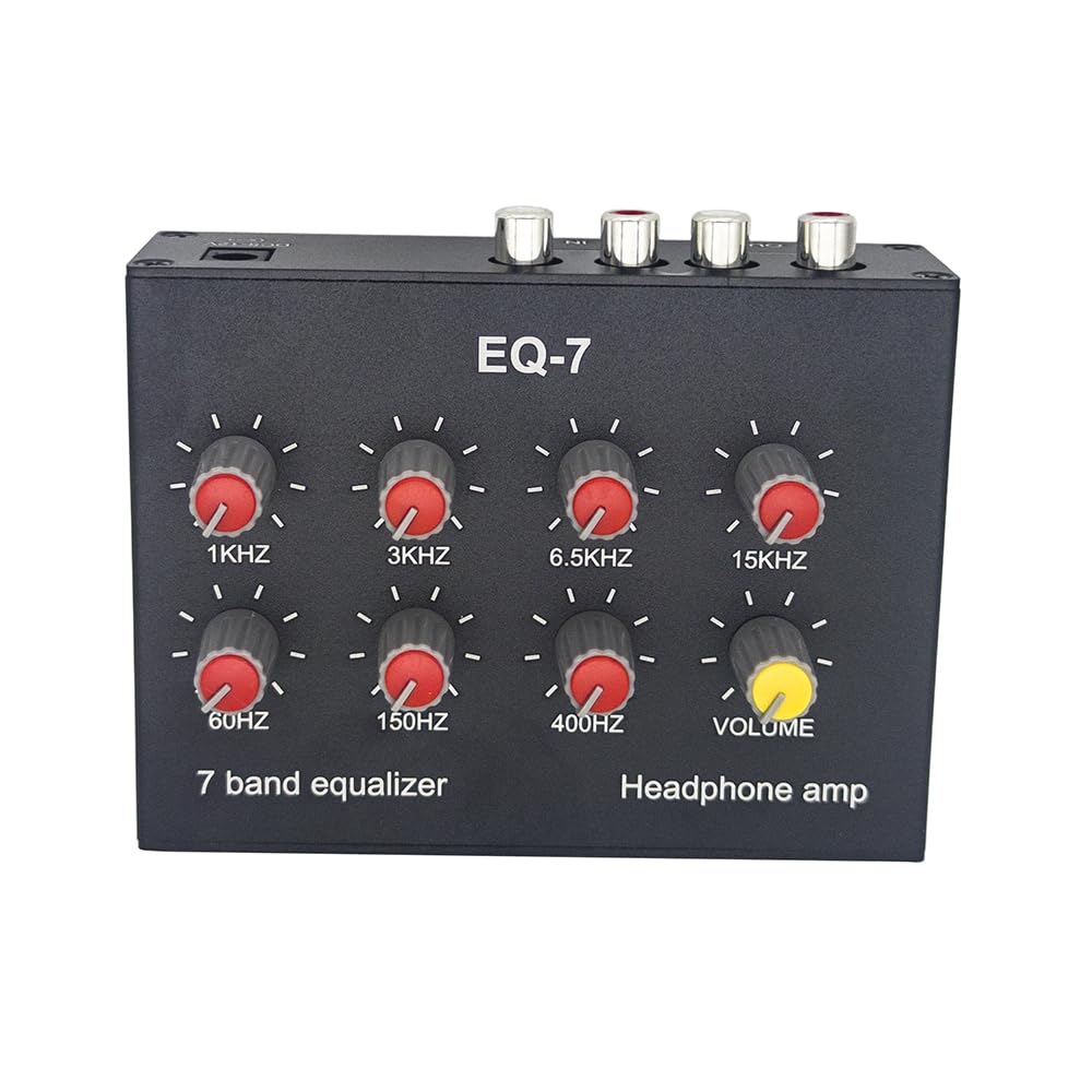 EQ-7 Audio Signal Headset Amplifier 7-Band EQ Equalizer 2 Channel Digital Sound Equalizer - Image 3