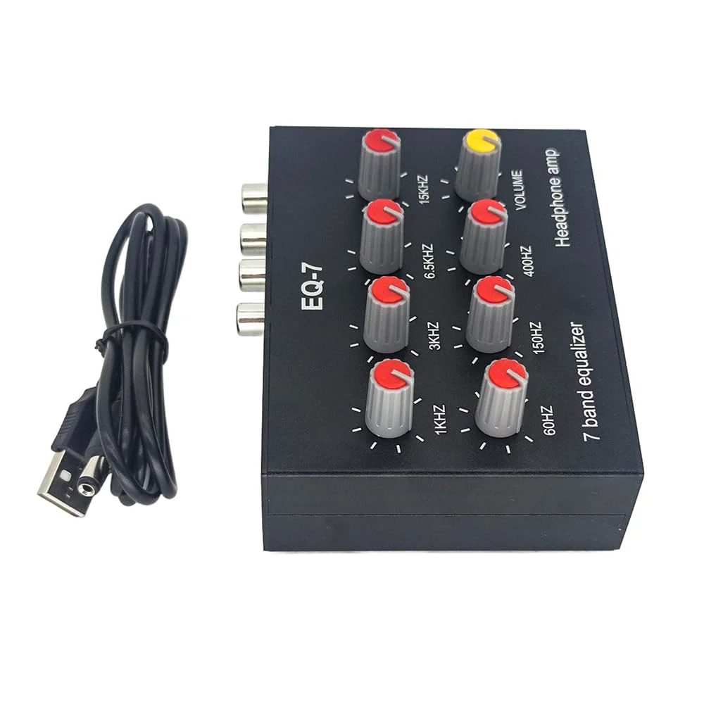 EQ-7 Audio Signal Headset Amplifier 7-Band EQ Equalizer 2 Channel Digital Sound Equalizer - Image 4