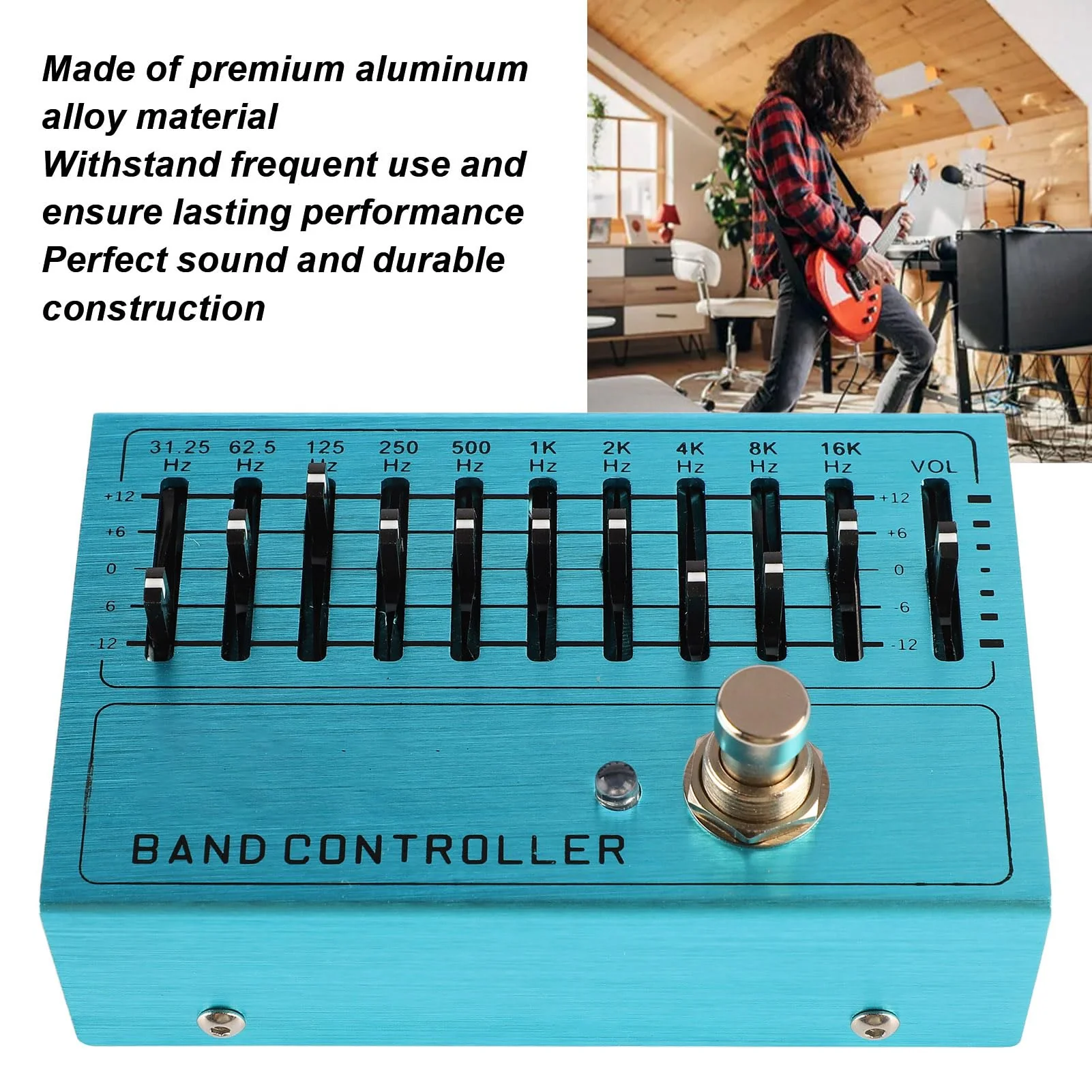 EQ Pedal 10 Band Equalizer Independent Output Volume Adjustment Preamplifier for Music Lovers - Image 7
