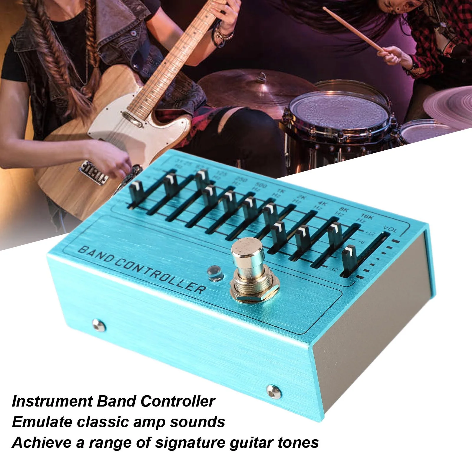 EQ Pedal 10 Band Equalizer Independent Output Volume Adjustment Preamplifier for Music Lovers - Image 8