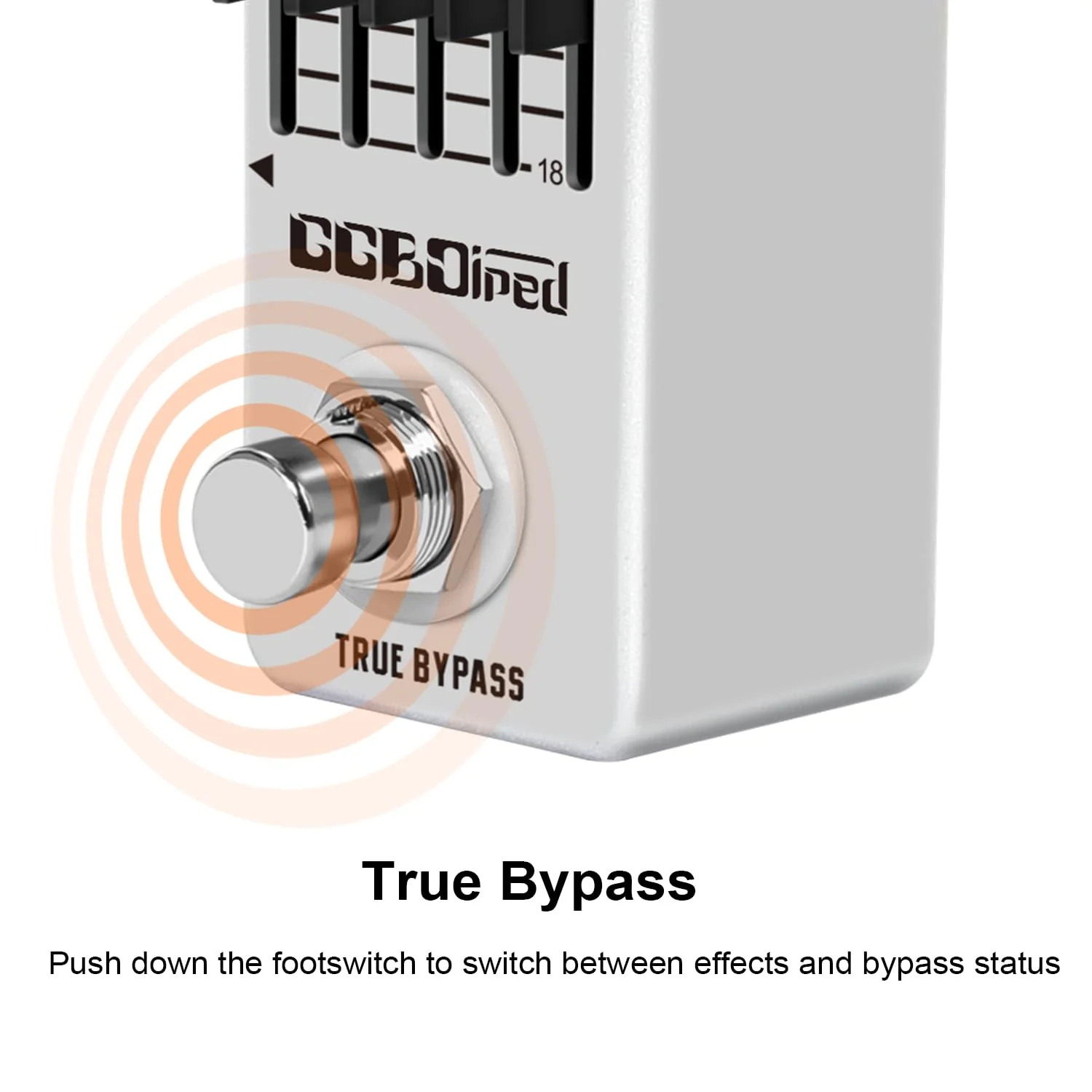 EQ Pedal, 5 Band Electric Guitar Equalizer (100Hz 250Hz 630Hz 1.6kHz 4kHz) Provides ±18dB for Each Band, Equalizer Pedal EQ Seeker for Eletric Guitar - Image 7