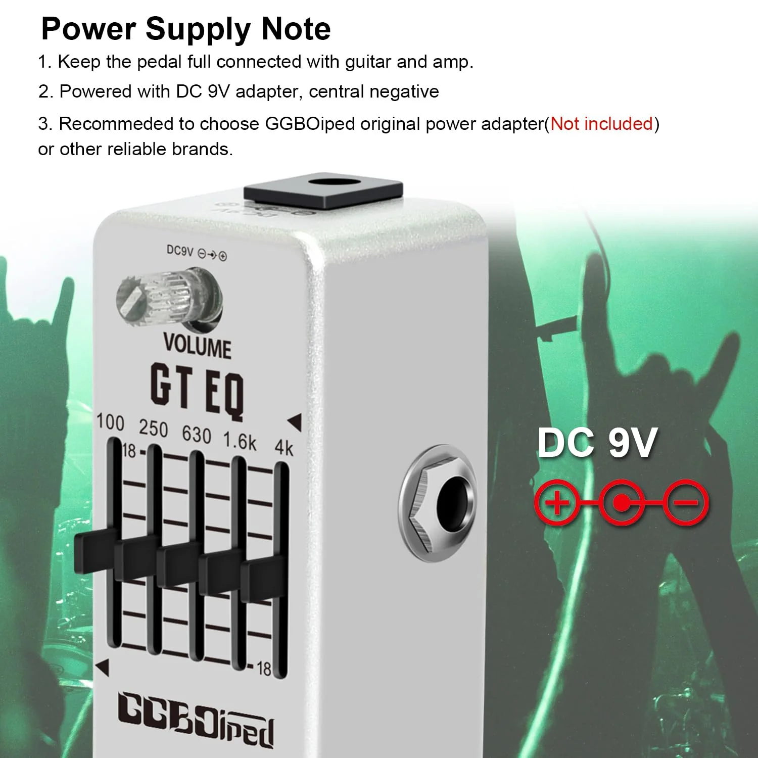 EQ Pedal, 5 Band Electric Guitar Equalizer (100Hz 250Hz 630Hz 1.6kHz 4kHz) Provides ±18dB for Each Band, Equalizer Pedal EQ Seeker for Eletric Guitar - Image 8