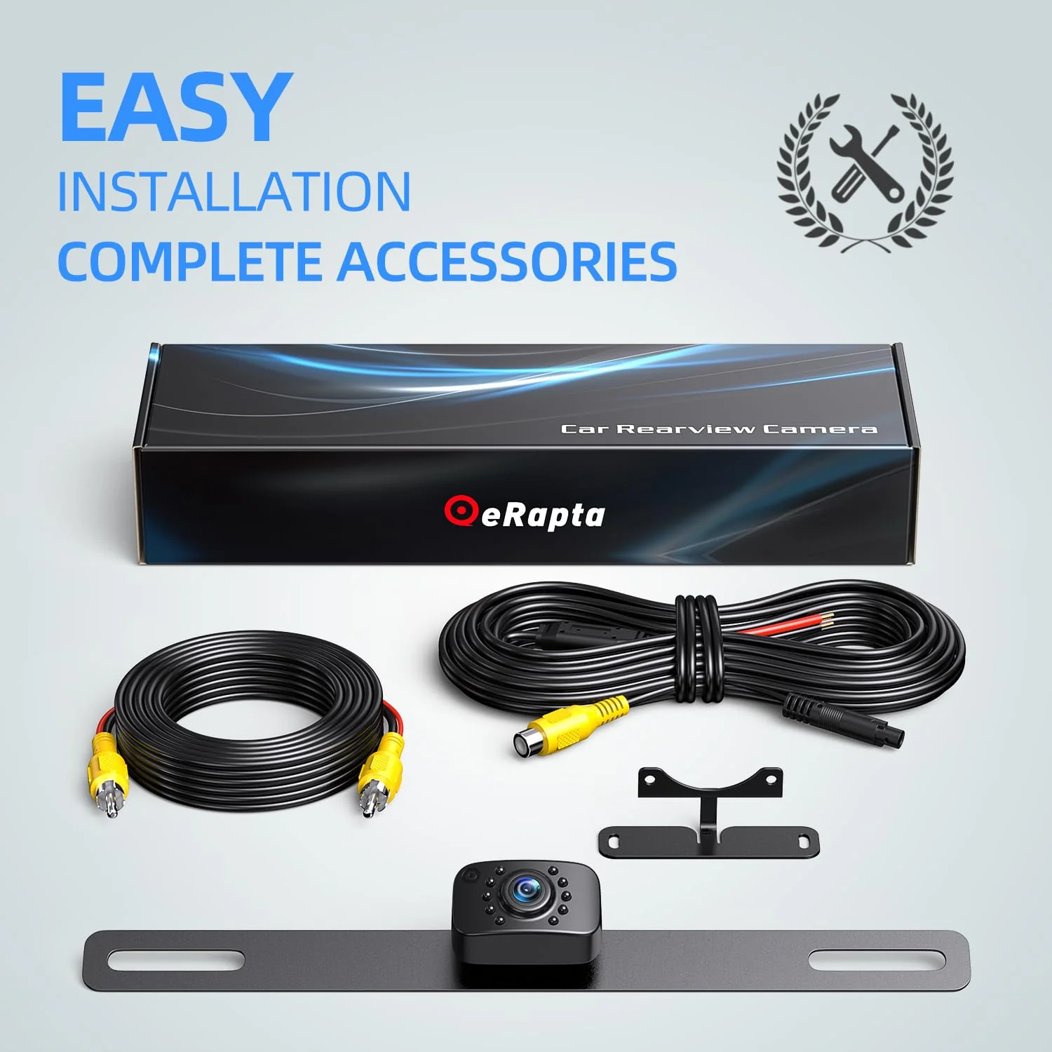 eRapta HD 1080P Backup Camera,AHD Compatible,License Plate Rear View Camera for Car,Metal Housing,IP69 Waterproof Rearview Universal Reverse Cam Kit for Vehicle SUV RV Pickup,AGQT01 Dark Black - Image 9