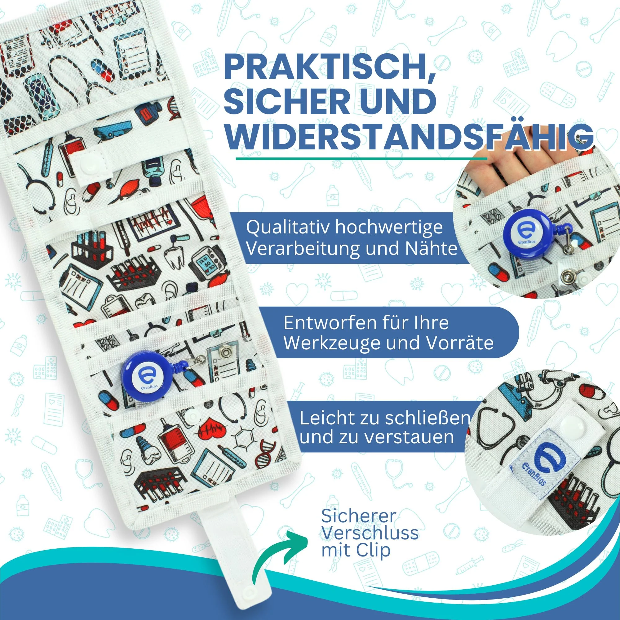 ErenBros® Pockets for Nurses with Magnet - Organiser Nursing - Desk Organiser - Nurse Accessories - Image 4