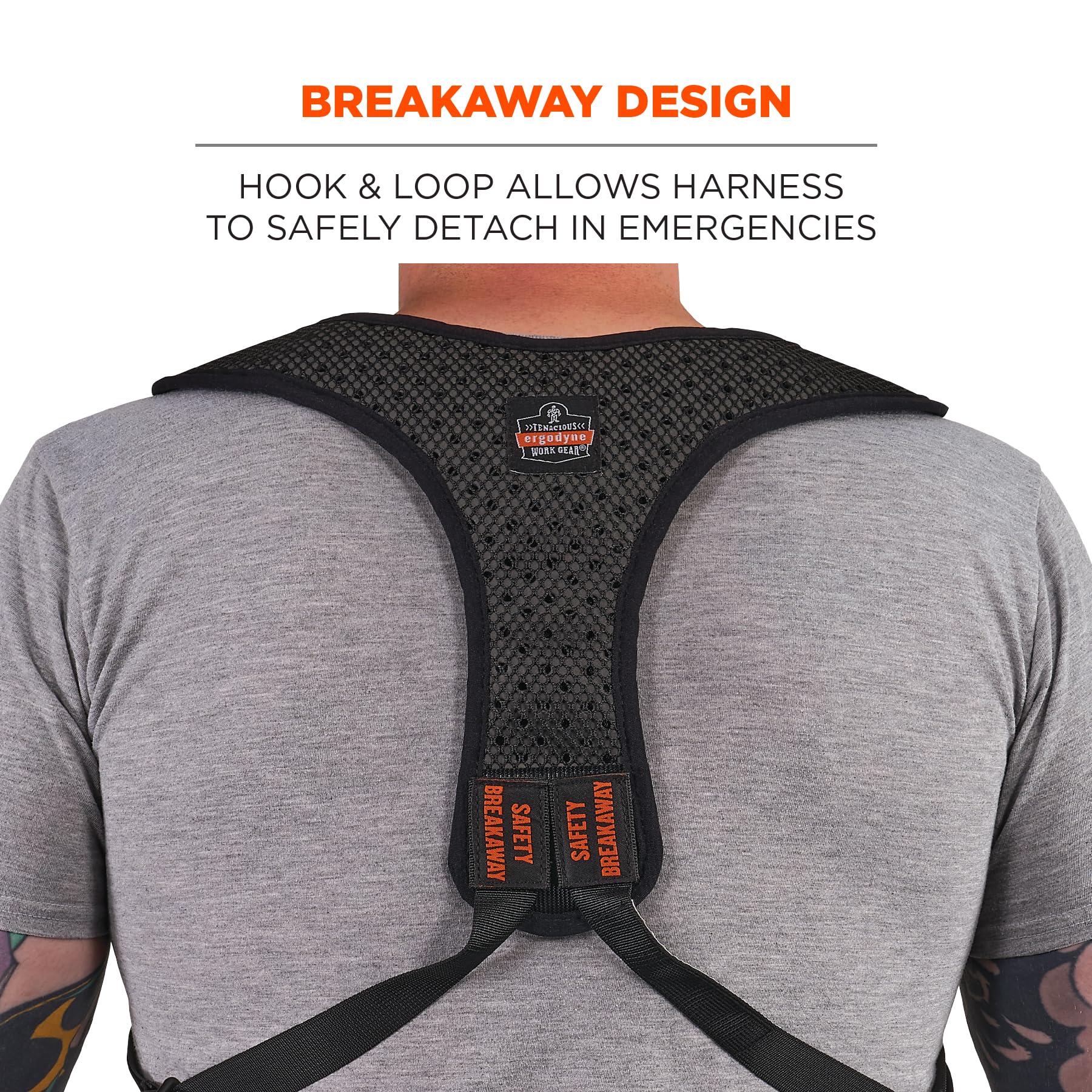 Ergodyne Squids 3142 Padded Shoulder Barcode Scanner Harness with Attachment Lanyard for Mobile Computers Medium-Large Black - Image 4