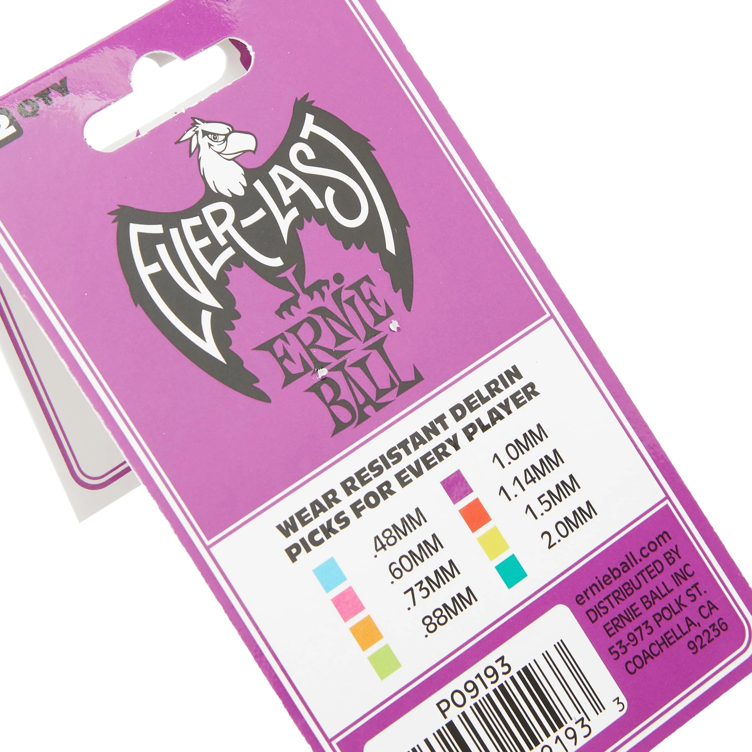 Ernie Ball Everlast Guitar Picks, Purple 1.0mm, 12-pack (P09193) Purple (1. mm) 0 - Image 4