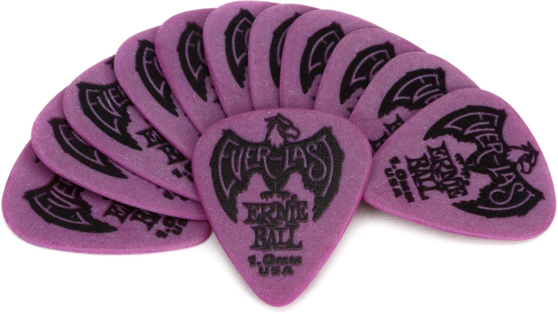 Ernie Ball Everlast Guitar Picks, Purple 1.0mm, 12-pack (P09193) Purple (1. mm) 0 - Image 6