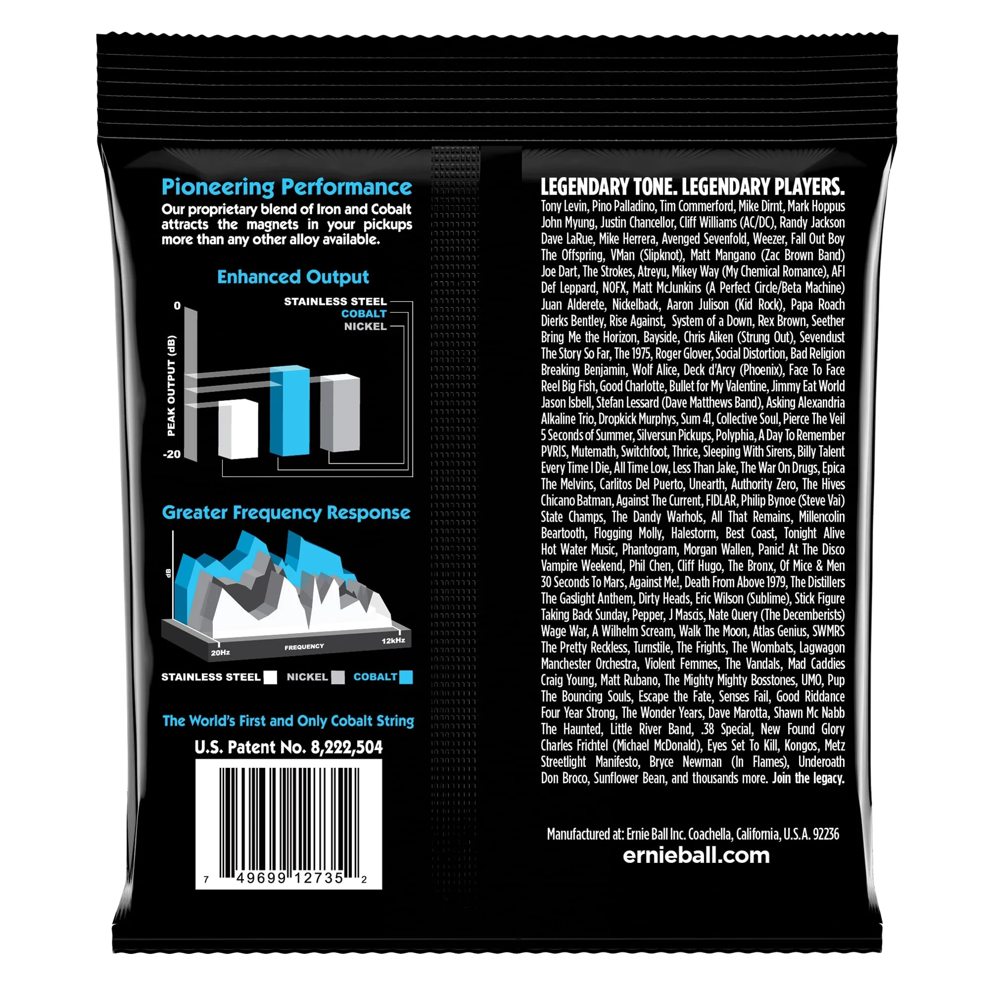 Ernie Ball Extra Slinky Cobalt Bass Guitar Strings, 40-95 Gauge (P02735) Extra (40-95) 4-String - Image 2