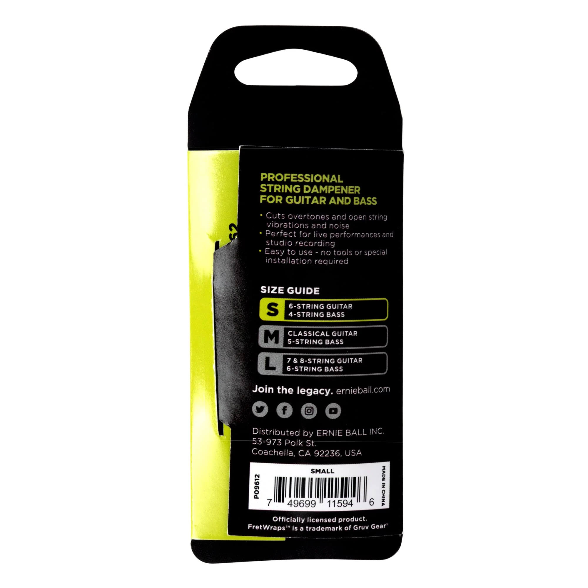 Ernie Ball Fretwrap by Gruv Gear, Small (P09612) - Image 2