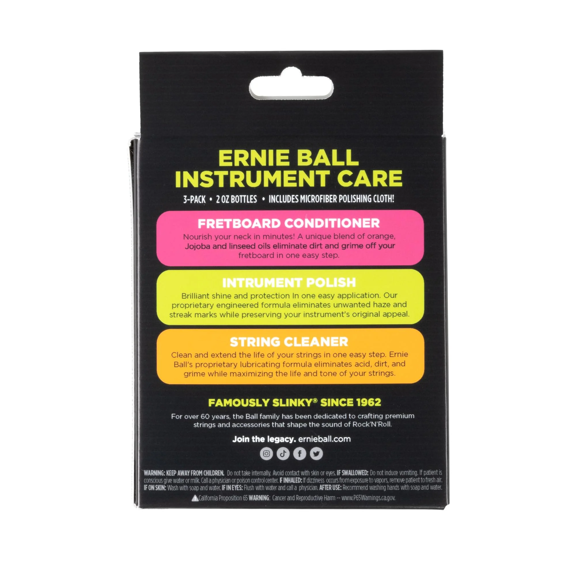 Ernie Ball Guitar Polish, Fretboard Conditioner, and String Cleaner with Polish Cloth Care Kit - Image 2