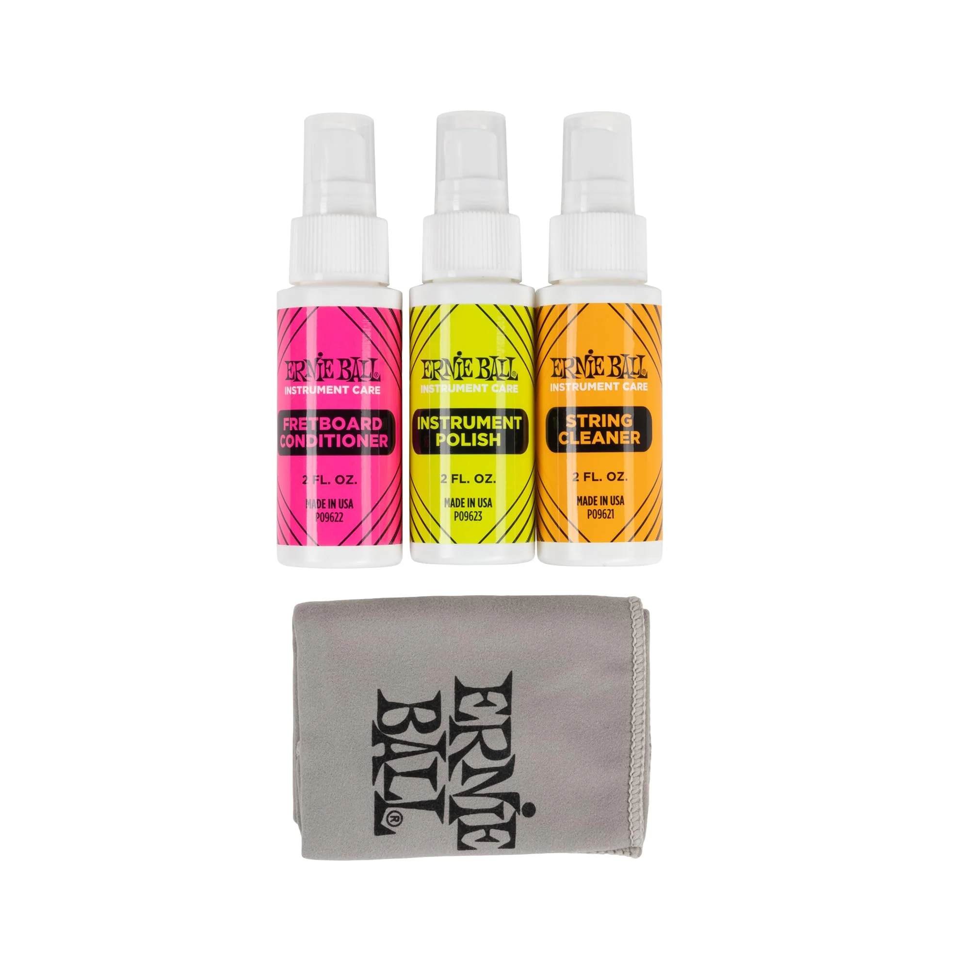 Ernie Ball Guitar Polish, Fretboard Conditioner, and String Cleaner with Polish Cloth Care Kit - Image 3