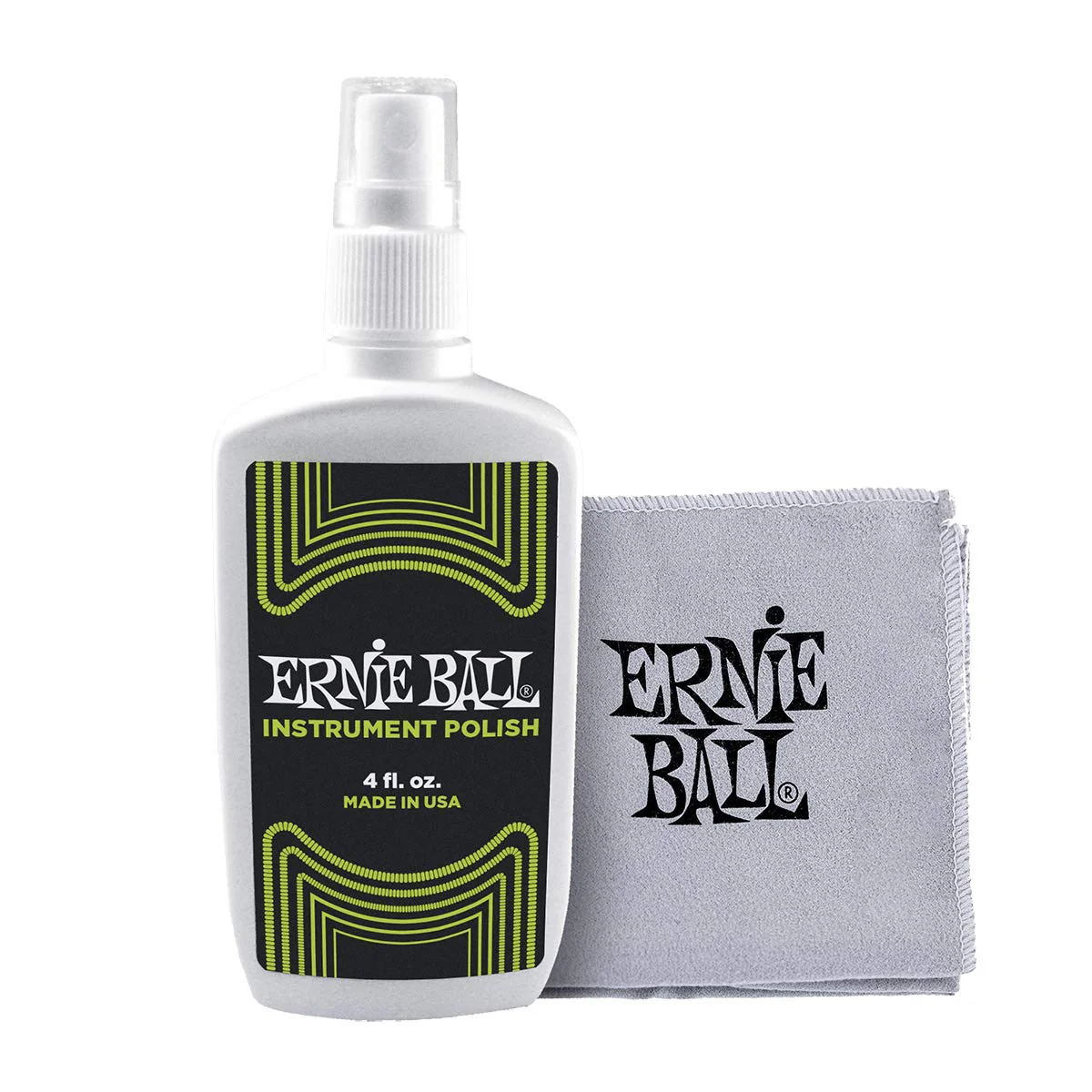 Ernie Ball Instrument Polish with Microfiber Polish Cloth (P04222) Polish w/ Cloth