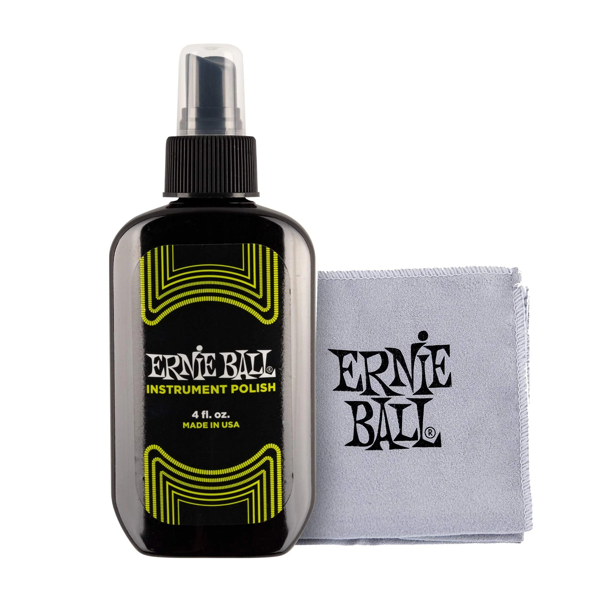 Ernie Ball Instrument Polish with Microfiber Polish Cloth (P04222) Polish w/ Cloth - Image 3