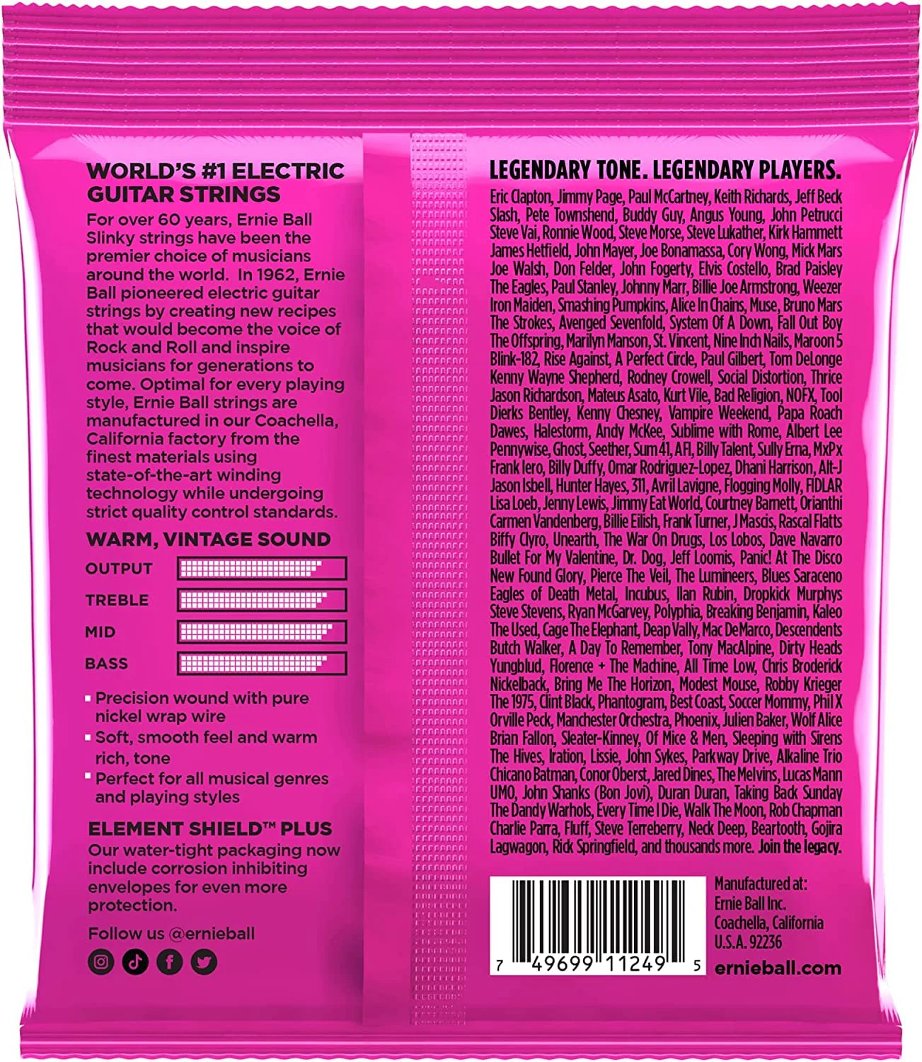 Ernie Ball Regular Slinky Classic Pure Nickel Electric Guitar Strings 3-pack, 10-46 Gauge (P03251) Regular (10-46) - Image 4