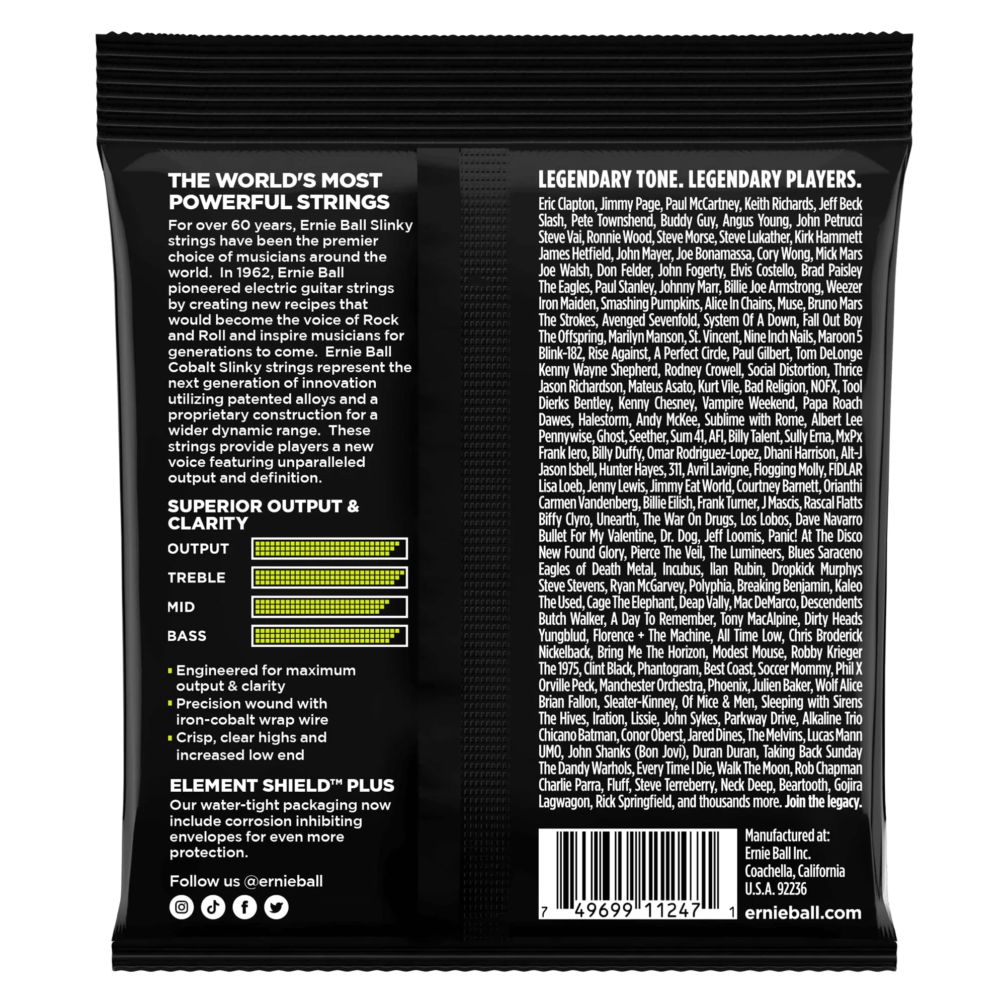 Ernie Ball Regular Slinky Cobalt Electric Guitar Strings 3-pack, 10-46 Gauge (P03721) Regular (10-46) - Image 2