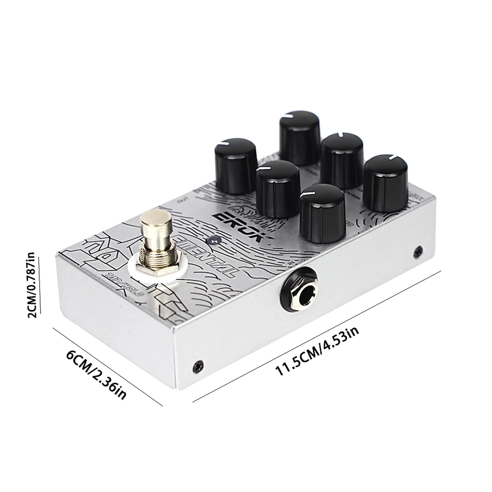 EROK Digital Delay Guitar Pedal - 9 Modes (Analog/Reverse/dTAPE/Ice) with TAP Tempo & FREEZE, Max 3000ms Delay | Fits Blues/Rock/Jazz/Post - Rock - Image 7
