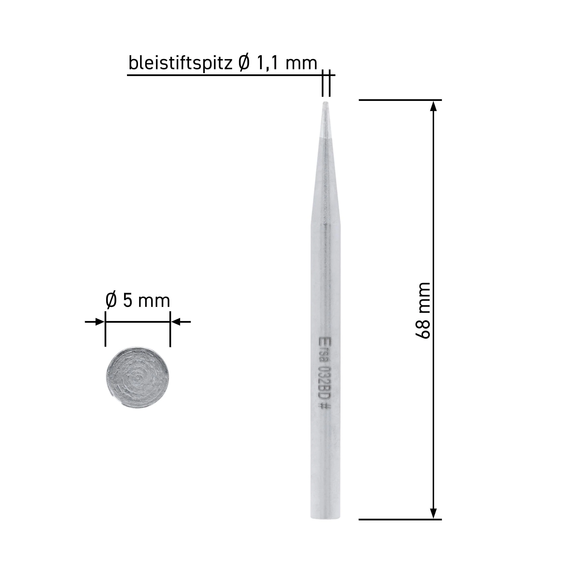 Ersa 032BD Long-Life Soldering Tip 93 x 53 x 4 mm pencil tip Single - Image 2