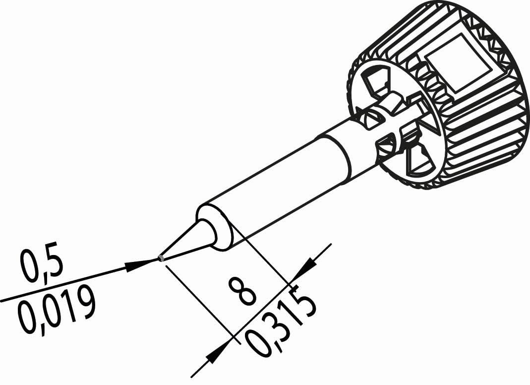 ERSA Ersadur 142PDLF05 Pencil Tip 0.5 mm for i-Tool TRACE & i-Tool MK2 / i-CON Trace IoT Soldering Station & i-Con MK2 Series Soldering Stations - with Patented Coating 0,5 MM Pencil Point - Image 4