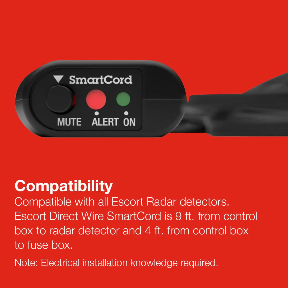 Escort Radar Detector SmartCord Directwire with Red Light for MAX 360, MAX 360c, IX, IXc, 9500 IX, MAX II, MAX 3, MAX 4, MAX 360c MKII, MAX 360 MKII, MAXcam 360c, Redline 360c and Additional Models Smart Direct Wire - Red Light - Image 5