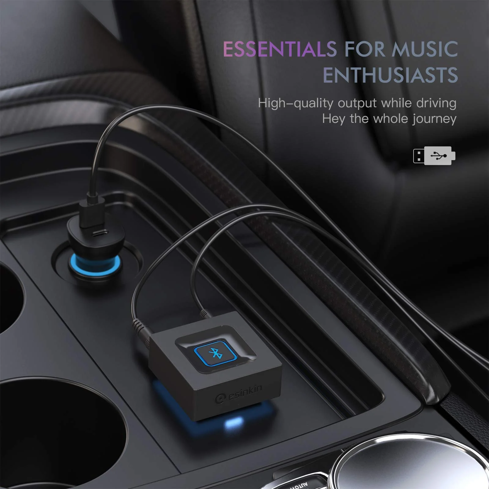 Esinkin Wireless Audio Receiver for Music Streaming Sound System Works with Smart Phones and Tablets, Wireless Adapter for Speakers - Image 5
