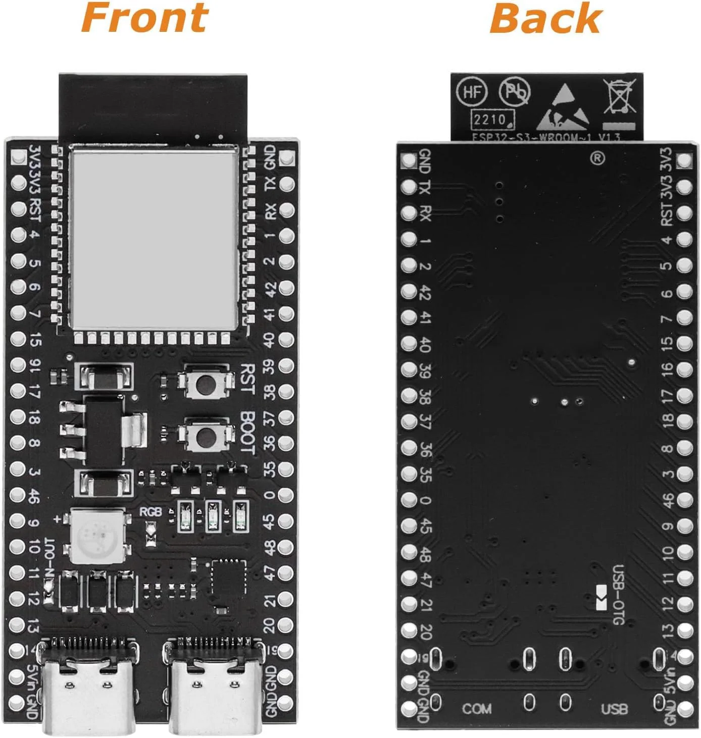 ESP ESP-32-S3 Development Board ESP-32-S3 Module with ESP-1-N16R8 Low Power MCU with Dual-Mode Wi-Fi and Bluetooth Type-C Connector Compatible with Arduino 1 - Image 7