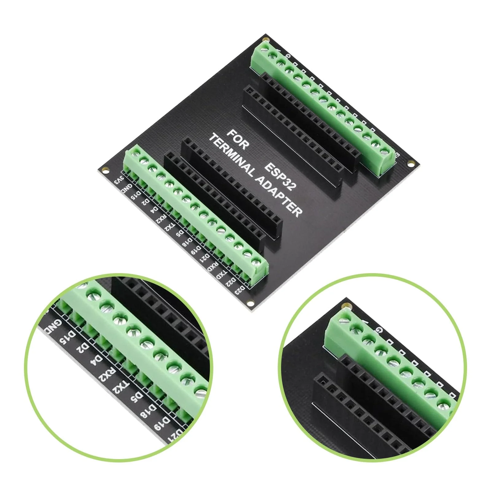 ESP32 Breakout Board for 30 Pin, ESP32 Development Board 2.4 GHz Dual Core WLAN WiFi + Bluetooth 2-in-1 Microcontroller ESP-WROOM-32 Chip for Arduino Pack of 4 - Image 4