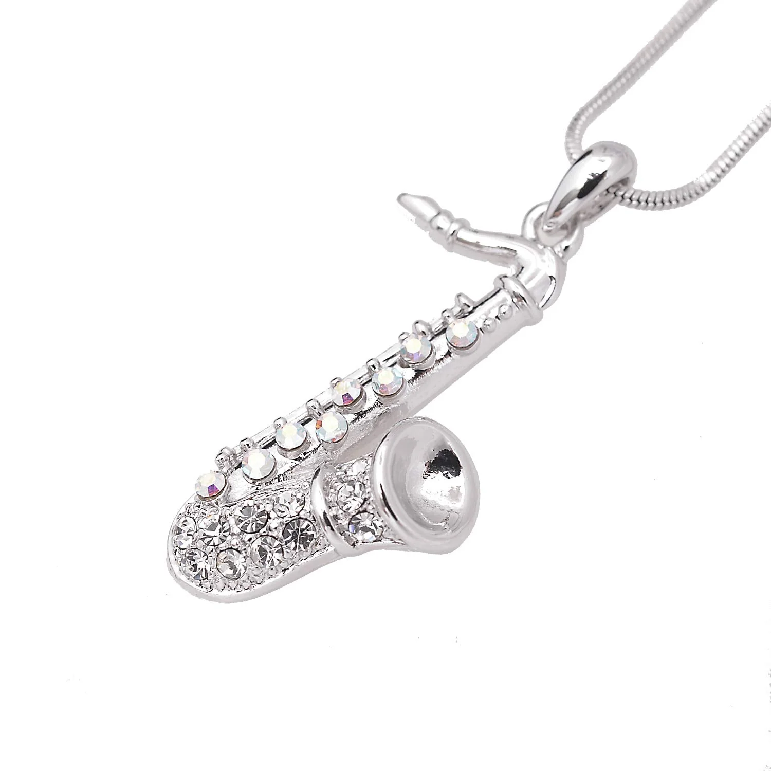 ESPY Silver Plated Woodwinds Musical Instrument Necklace silver-plated-base - Image 2