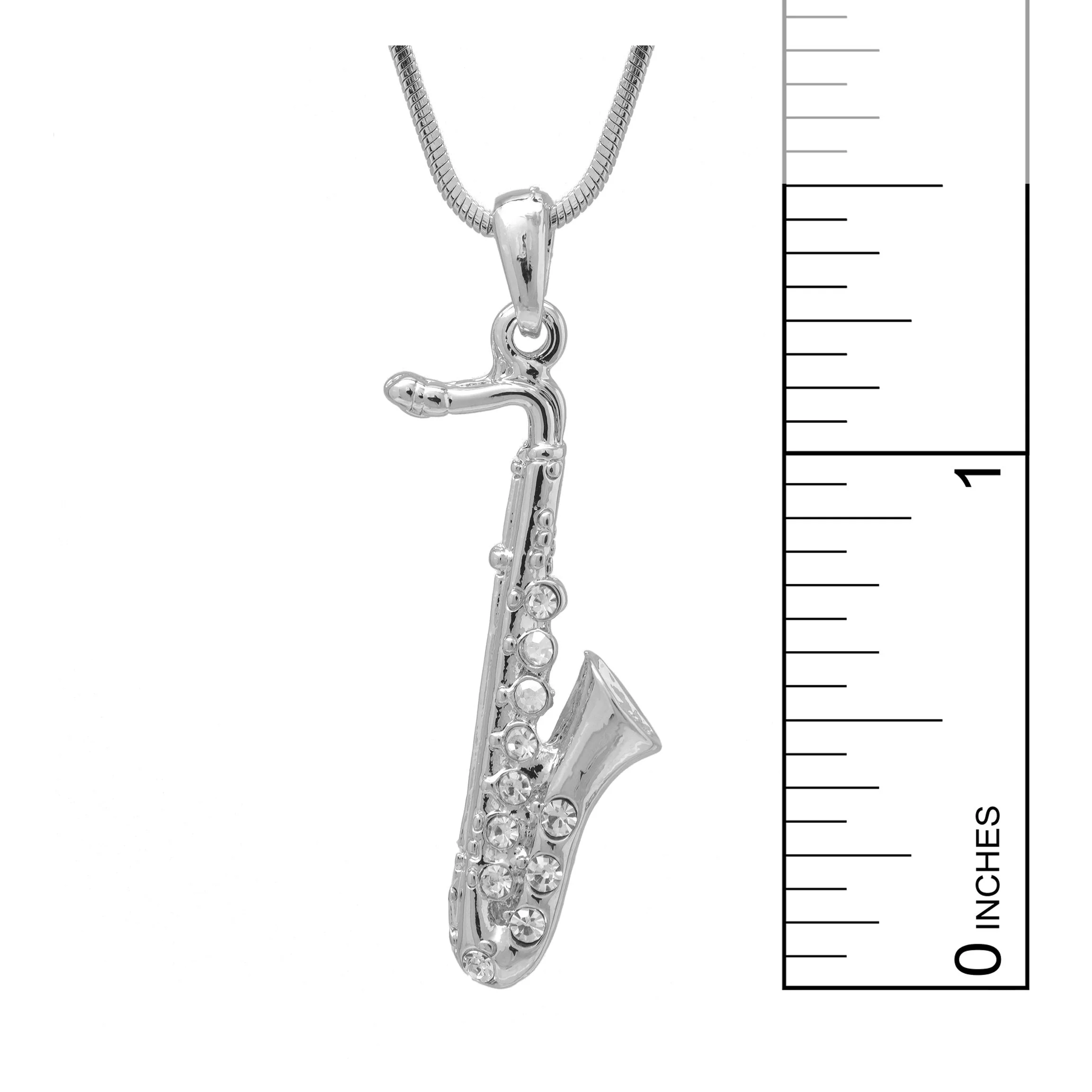 ESPY Silver Plated Woodwinds Musical Instrument Necklace silver-plated-base - Image 3