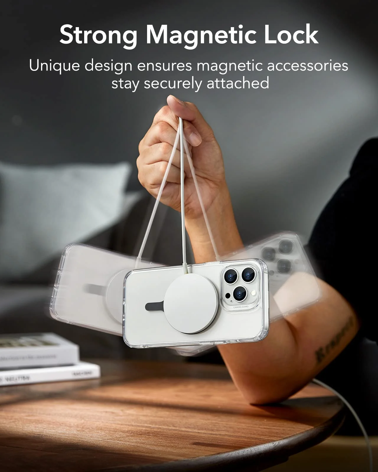 ESR for MagSafe Sticker 360, MagSafe Ring Magnet (HaloLock), 2 Pack Magnetic Ring, Universal Magnetic Wireless Charger Conversion Kit for iPhone 16/15/14/13/12/11, Galaxy S23/S22/S21 and More, Black Black - 2 Pack - Image 4