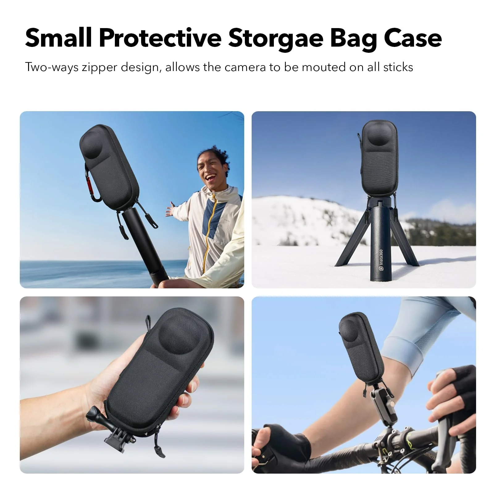 Essential Accessories with Portable Mini Carrying Case for Insta360 X5, Premium Lens Guards, Rubber Lens Cap, Silicone Sleeve Protective Case, Screen Protectors Compatible with Insta 360 X5 Accessory Kit -2 - Image 7