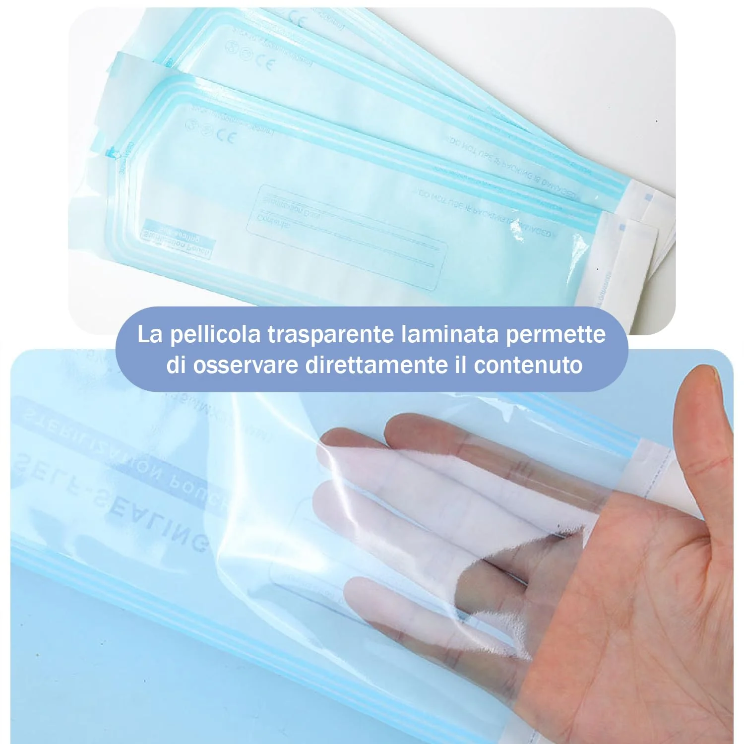 Esshogo 150pcs Sterilization Bags, Sterile PVC Bags, Autoclave Bags, Self Sealing Bags for Sterilization, Sterilization Bags - Image 5