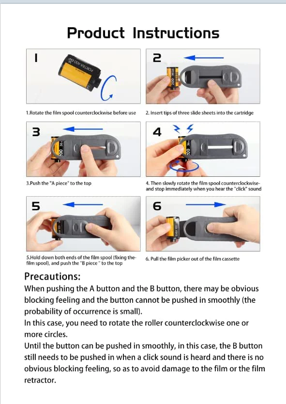 eTone 35mm Film Picker 135 Roll Film Extractor Film Leader Retriever Roll Film Tools - Image 7