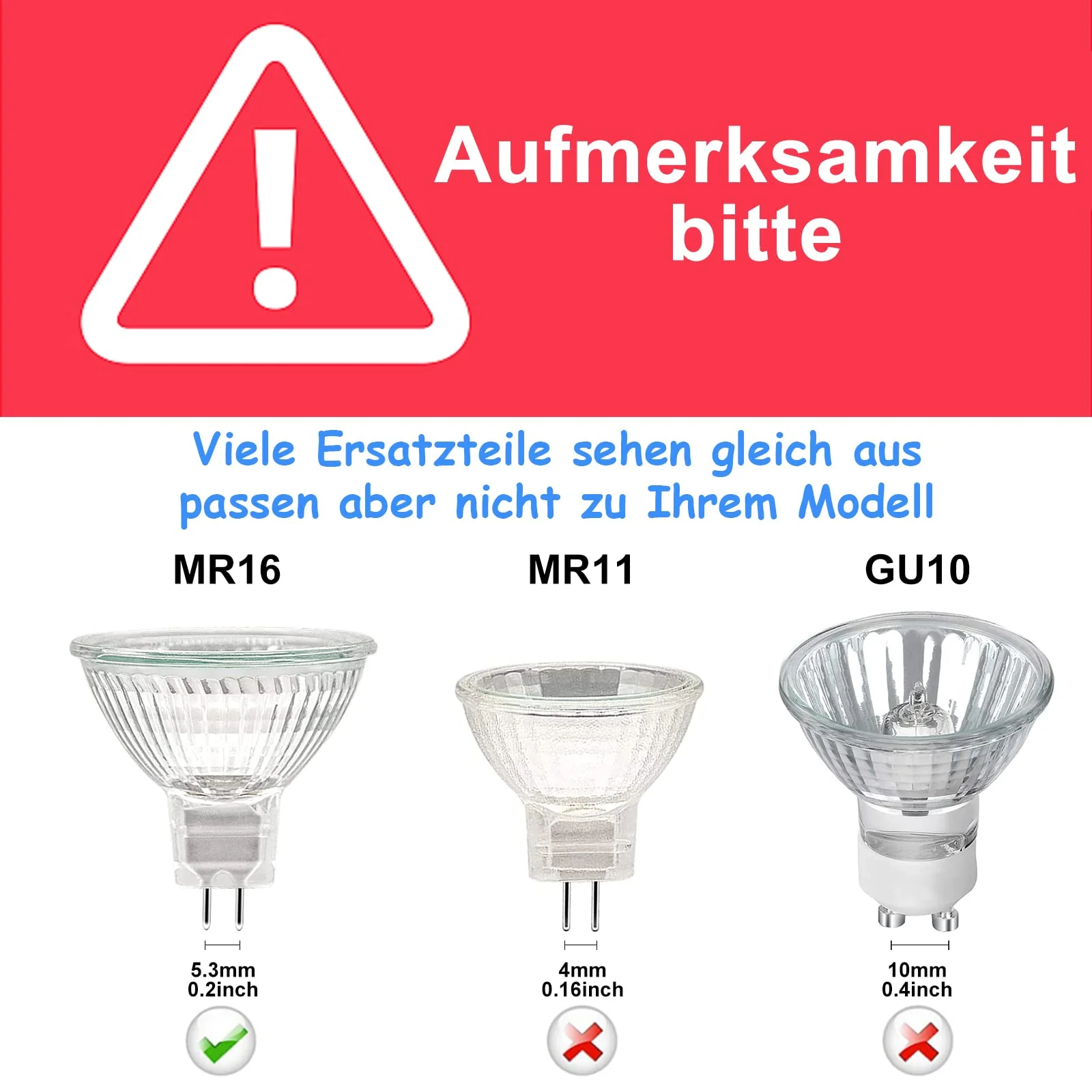 ETUOLMP Halogen MR16 Gu5.3 Halogen Light Bulb Dimmable 12 V 50 W Warm White 2700 K for Halogen Spotlight Installation Rail Lighting Pack of 6 MR16-50W - Image 2
