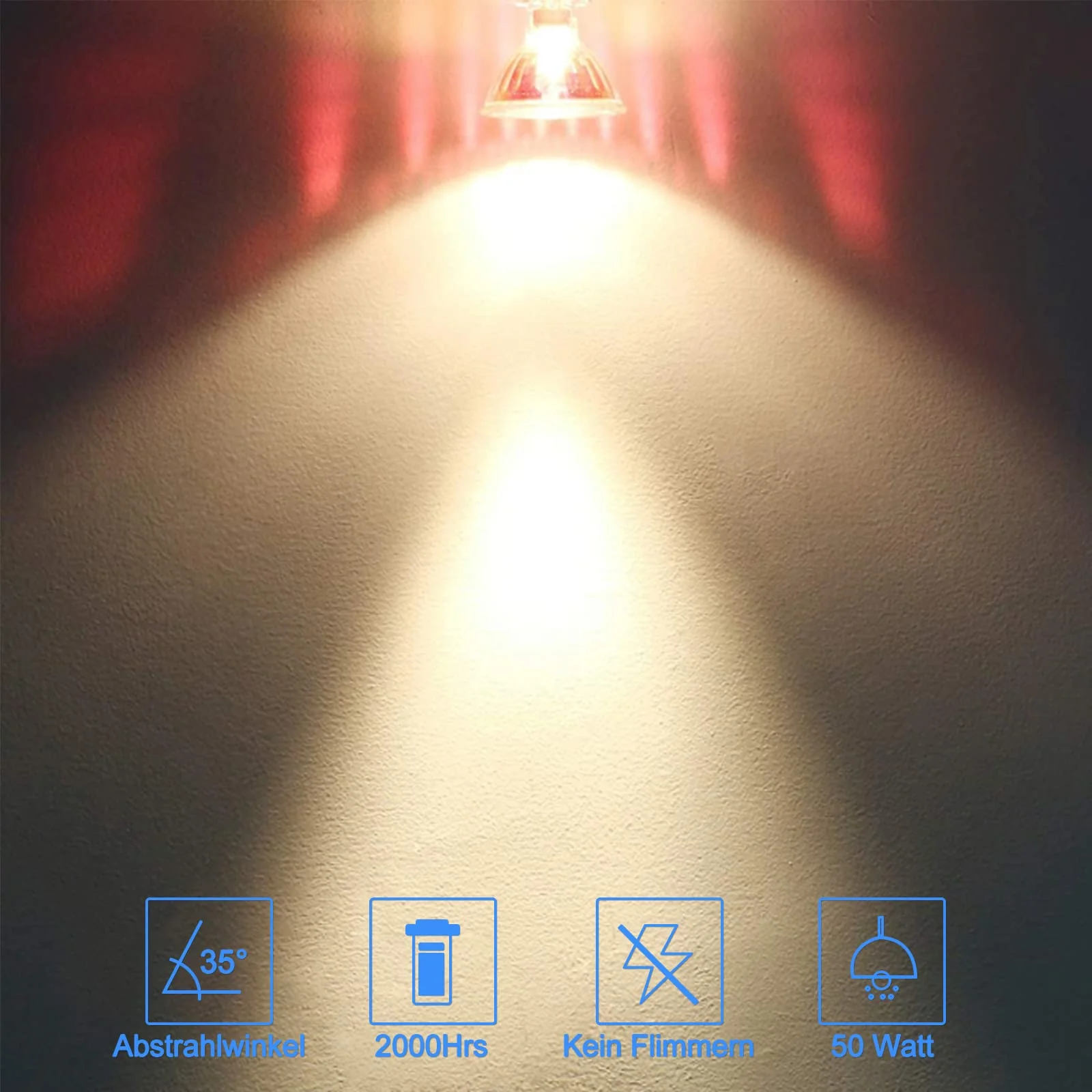 ETUOLMP Halogen MR16 Gu5.3 Halogen Light Bulb Dimmable 12 V 50 W Warm White 2700 K for Halogen Spotlight Installation Rail Lighting Pack of 6 MR16-50W - Image 5