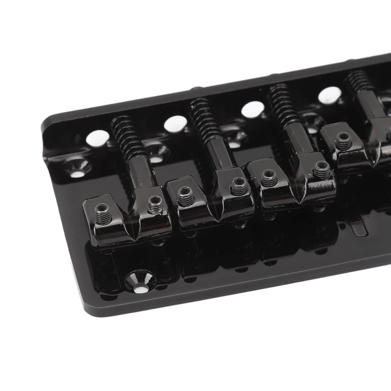 Eujgoov 5 String Bass Bridge, Hardtail Saddle Bridge Adjustable Saddle for Bass Guitars Replacement (Black) Black - Image 9