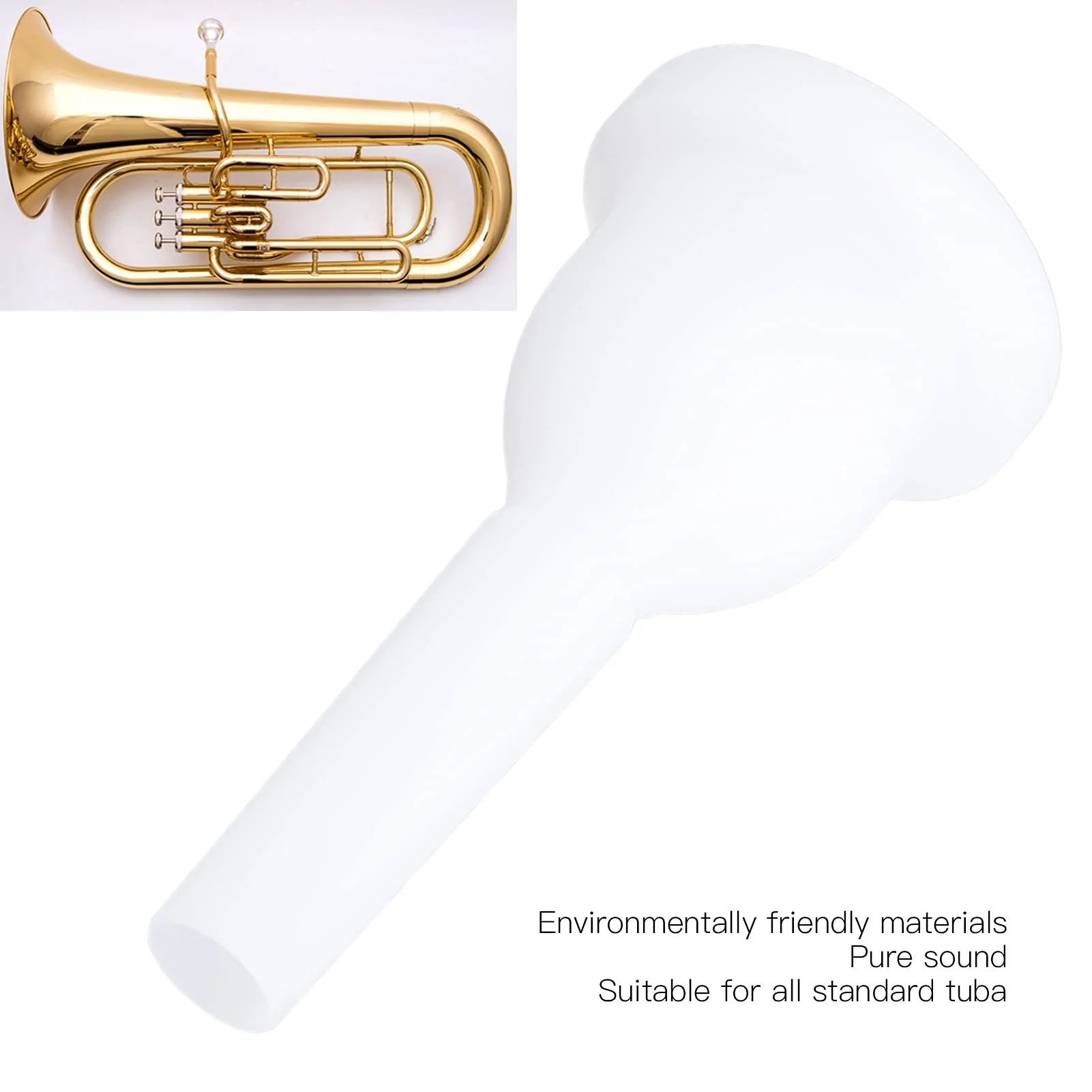 Eujgoov Tuba Mouthpiece ABS Plastic Machine Standard Polishing Tuba Mouthpiece MT‑20 - Image 3