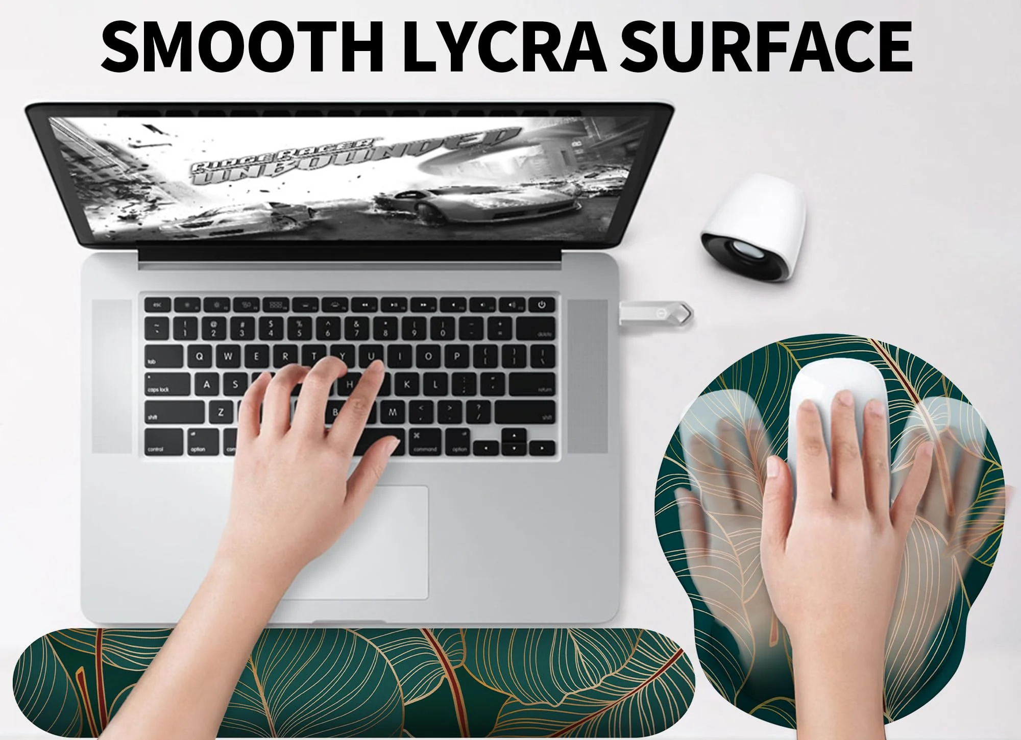 eulps Mouse Pad Wrist Support, Ergonomic Memory Foam Keyboard Wrist Pad & Gel Wrist Rest Set for Computer Keyboard for Easy Typing & Pain Relief for Office & Home (Tropical Plants Set) Tropical Plants Set - Image 7
