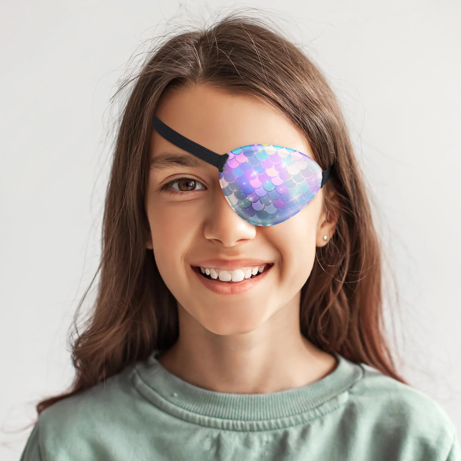 Eurzom 8 Pcs Eye Patches for Kids Adjustable Single Eye Patch Reusable Cute Girls Boys Eye Patch with Elastic Strap for Lazy Eye Either Eye Left or Right Eyepatch, Various Patterns (Unicorn Style) Unicorn Style - Image 3