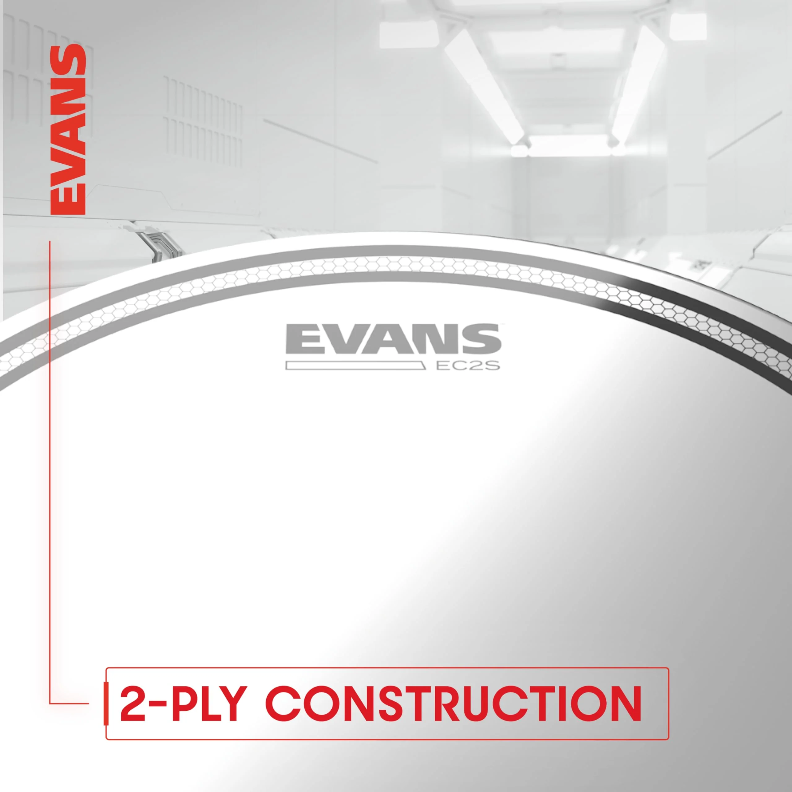 Evans Drum Heads - EC2S Clear Tom Drumhead, 16 Inch Translucent - Image 4