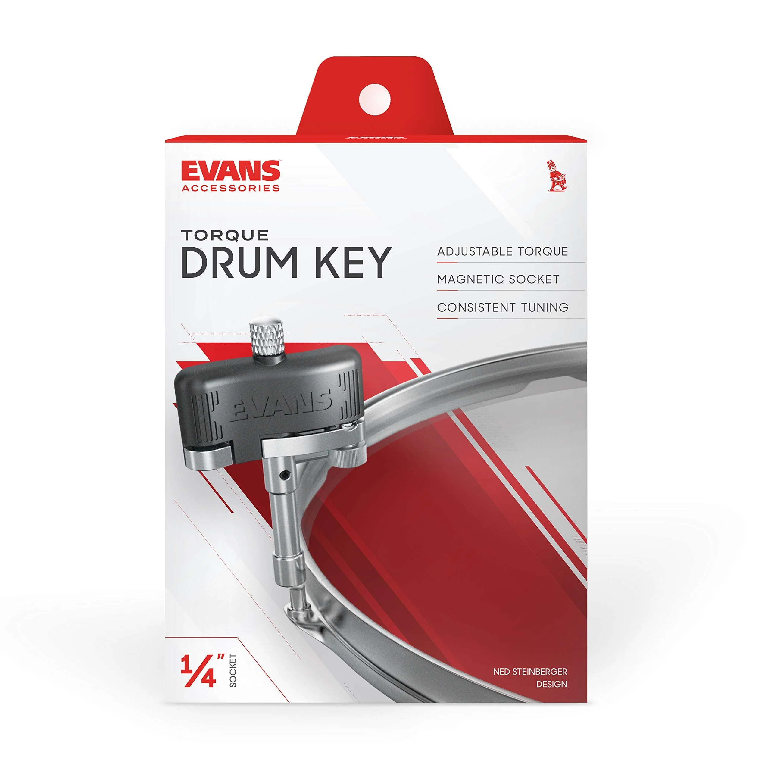 Evans Torque Key - Drum Key Tuner - Magnetic Drum Tuner - Drum Tuning Key with Tension Setting - Ergonomic Drum Torque Key - Image 2