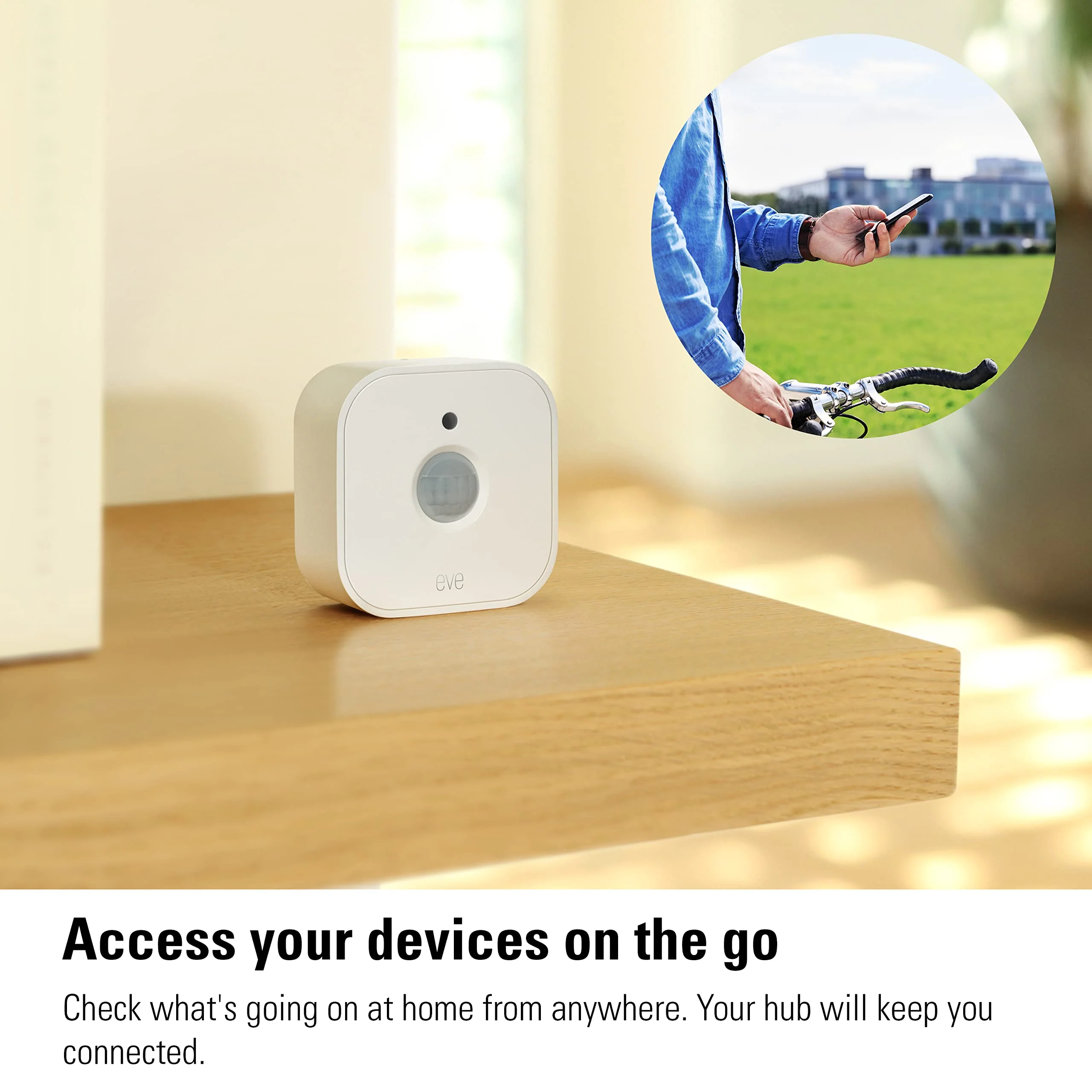 Eve Motion (Matter) - Smart motion sensor with light sensor, IPX3 water resistance, automatic activation of lights and devices, Thread - Image 4