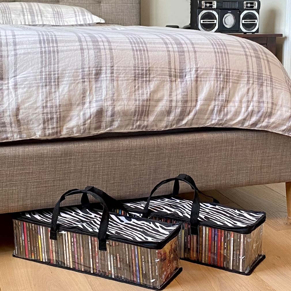 Evelots 4 Pack CD Storage Bags, Clear PVC Plastic-Holds 192 CDs With Cases Total-Strong Handles-Protects from Scratches/Dirt/Dust/Moisture Set of 4 - Image 2