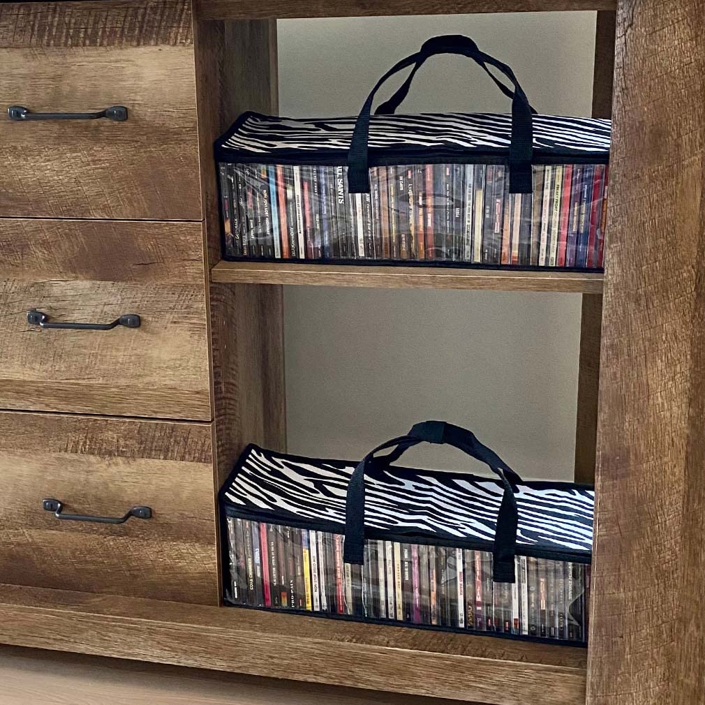Evelots 4 Pack CD Storage Bags, Clear PVC Plastic-Holds 192 CDs With Cases Total-Strong Handles-Protects from Scratches/Dirt/Dust/Moisture Set of 4 - Image 4